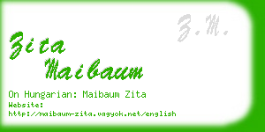 zita maibaum business card